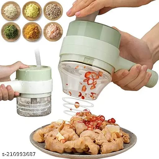 Hand Held Chopper HOLIYO Classic 4 In 1 Handheld Electric Vegetable