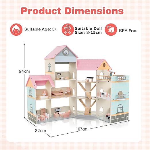 Wood & Play Corner Doll House ©