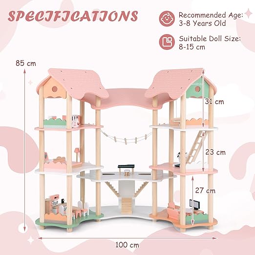 Wooden Dream Doll House Playset ©