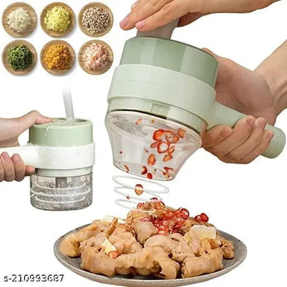 Hand Held Chopper HOLIYO Classic 4 In 1 Handheld Electric Vegetable
