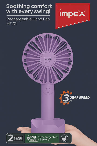 Impex - Rechargeable Hand Fan