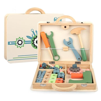 Kids Wooden Toolbox Toy Set ©