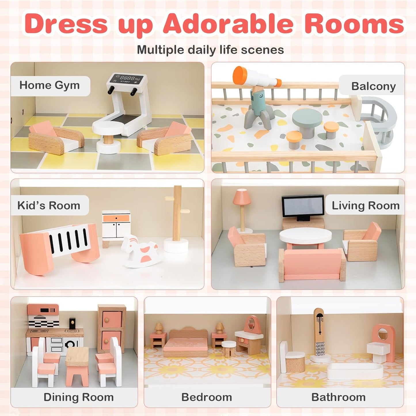 Wood & Play Corner Doll House ©