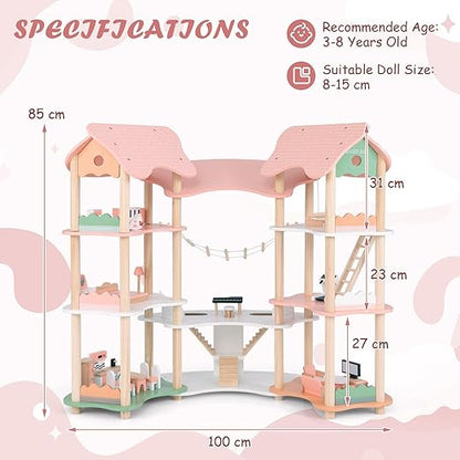 Wooden Dream Doll House Playset ©